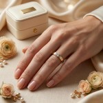 Iselin alliansering med diamant i gult gull- 85010070