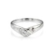 Diamantring i hvitt gull med V-design-125014hv
