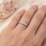 Iselin alliansering i hvitt gull med 5 diamanter - 8505050