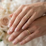 Gifteringer i gult gull 14 kt, 3 mm. GERSTNER - 282680