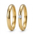 Gifteringer i gult gull 14 kt, 3 mm. GERSTNER - 282680