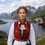 Rødt silkeskjerf i jacquard med eksklusiv glans - 03-345.026
