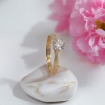 Forlovelsesring med Lab Grown diamant i 0.50 ct og River VS - LG0501807gg