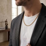 Bilde av Herrekjede Jonas i forgylt stål - 365069