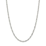 Singapore kjede i hvitt gull 14 kt, 45 cm, bredde 2.2 mm - 14HV2245