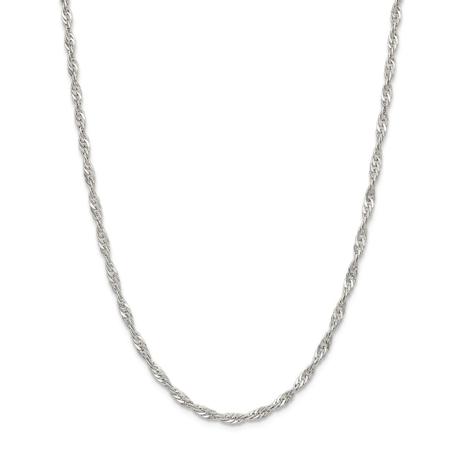 Singapore kjede i hvitt gull 14 kt, 45 cm, bredde 2.2 mm - 14HV2245