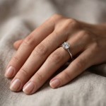 Forlovelsesring i hvitt gull med lab grown diamant 0,70 ct River (D) - VVS2. Diona - LG18001070