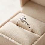 Forlovelsesring med Lab Grown diamant i 0.50 ct og River (D) - VVS2 - LG18001050