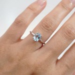 Gullring i 14kt med Topas Sky Blue Oval - Bur620400hvt
