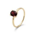 Gullring i 14kt med granat - Bur620400ggr
