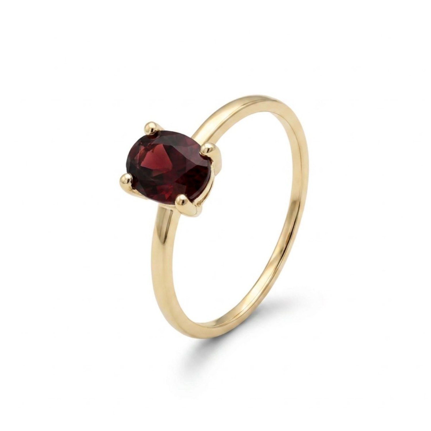 Gullring i 14kt med granat - Bur620400ggr