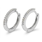 Diamantøredobber med 0,13 W-Si i 14kt gull - COC70942
