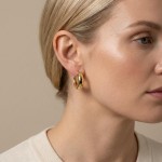 Øredobber Chunky i gult gull 14 kt - 47669