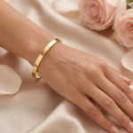 Armbånd gull. Classic armring rett profil, gult gull 14 kt, 6 mm - 05GU6065