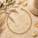 Armbånd Evightstegn i gult gull 14kt, 19 cm - 17029