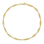 Singapore kjede i gult gull 14 kt, 19 cm, bredde 2.9 mm - 18GU2919