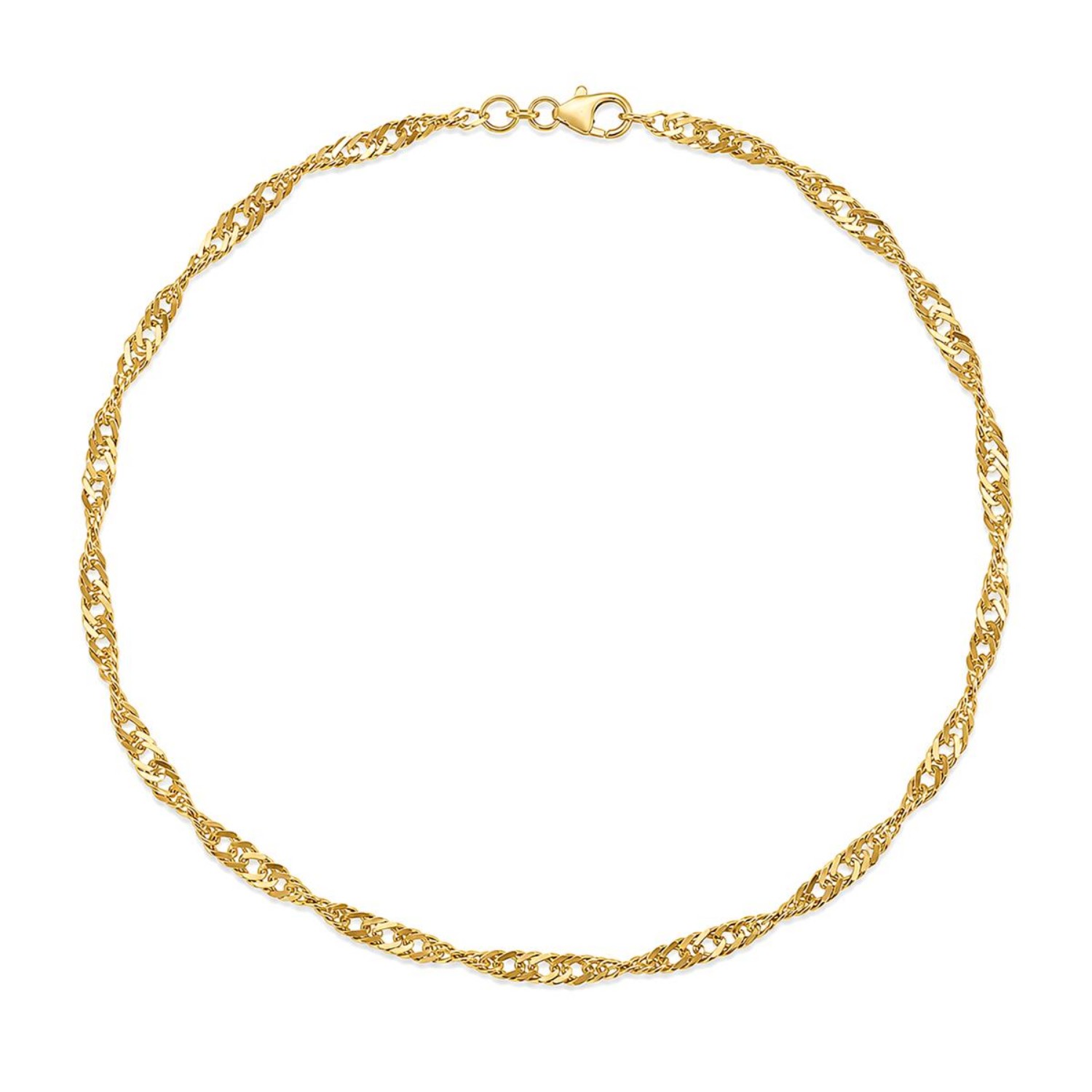 Armbånd i gult gull 14kt, 18 cm - 18GU2918