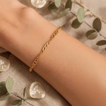 Armbånd i gult gull 14kt, 18 cm - 18GU2918