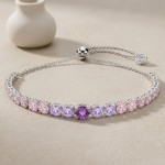 Swarovski armbånd Matrix bracelet Gradient of round cuts, Multicolored, Rhodium plated - 5751197