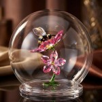 Swarovski figurer Idyllia Glass Ball Bee and Flowers - 5721549