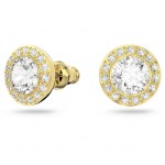 Swarovski øredobber Angelic stud earrings Round cut, White, Gold-tone plated - 5505470