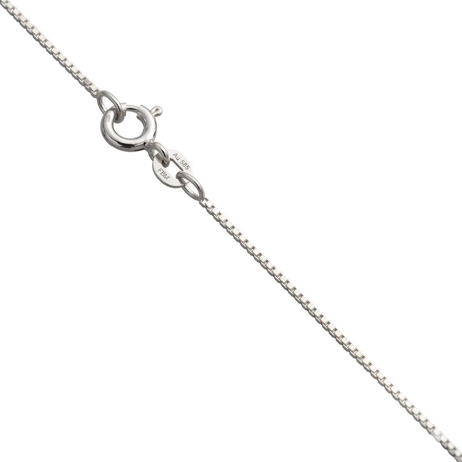Veneziansk Kjede 14K Hvitt Gull (585) | Fast Lavpris 0.8mm - FBM0842HV