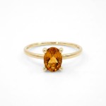 Gullring i 14kt med citrin - Bur620400gc