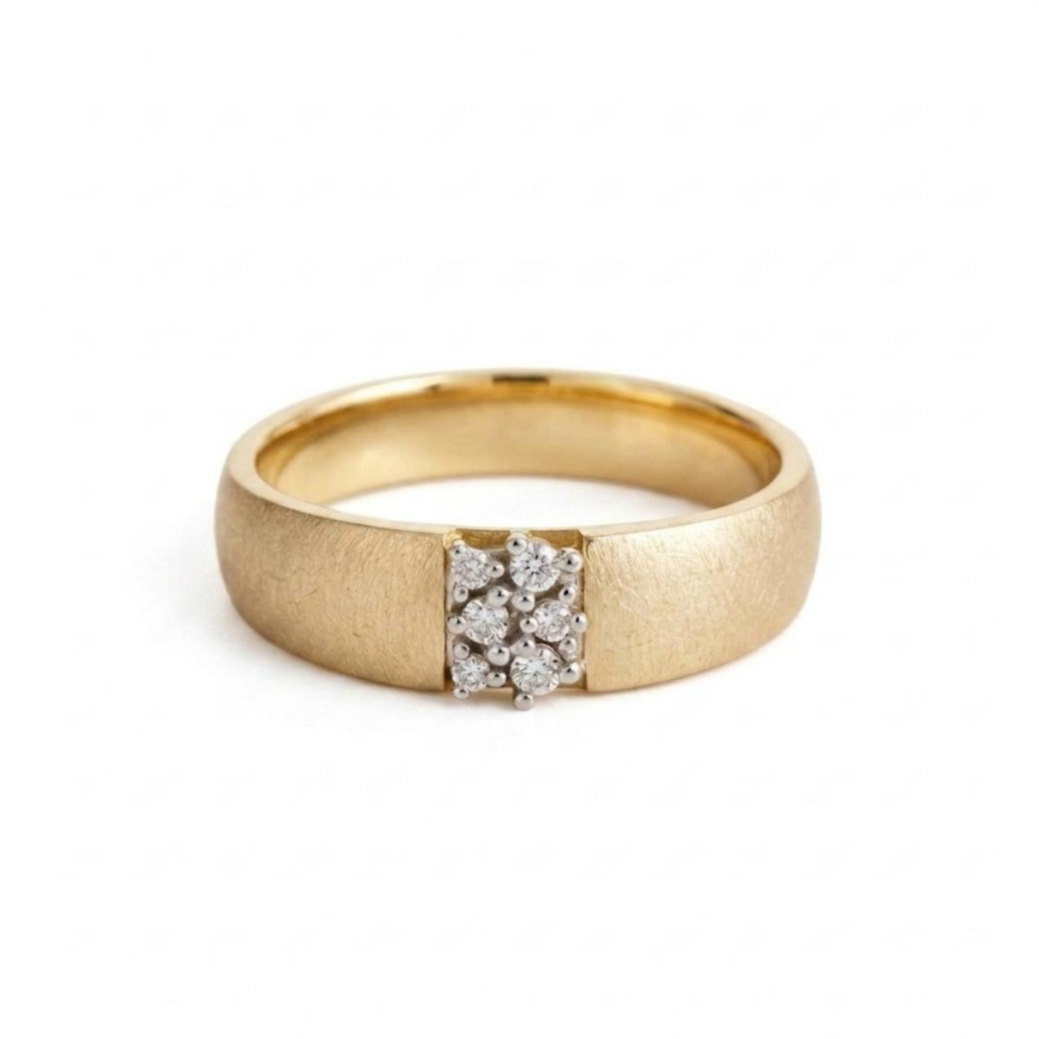 Diamantring i 14kt gult gull med 0,070ct W-Si - Bur538398