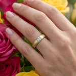 Diamantring i 14kt gult gull med 0,070ct W-Si - Bur538398