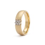 Diamantring i 14kt gult gull med 0,070ct W-Si - Bur538398