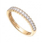 Diamantring i 14kt gult gull med 0,25 ct W-Si - 57591