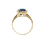 Diamantring i gult gull 0,115ct TW-Si med Topas - COC9890