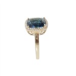 Diamantring i gult gull 0,115ct TW-Si med Topas - COC9890