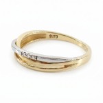 Diamantring i hvitt & gult gull 0,08 ct W-Si -BUR536356