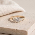 Diamant forlovelsesring i gult gull 0.50 ct - ABR01168g050