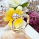Diamantring forlovelsesring Frøya 0,43 ct River (E)-Si1 - 3106043