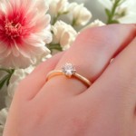 Diamantring forlovelsesring Frøya 0,43 ct River (E)-Si1 - 3106043