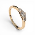 Diamant forlovelsesring i gult gull 0.40 ct - ABR01168g040