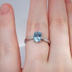 Gullring i 14 kt med topas - bur585789