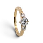 Diamant forlovelsesring i gult gull 0.50 ct - ABR01168g050