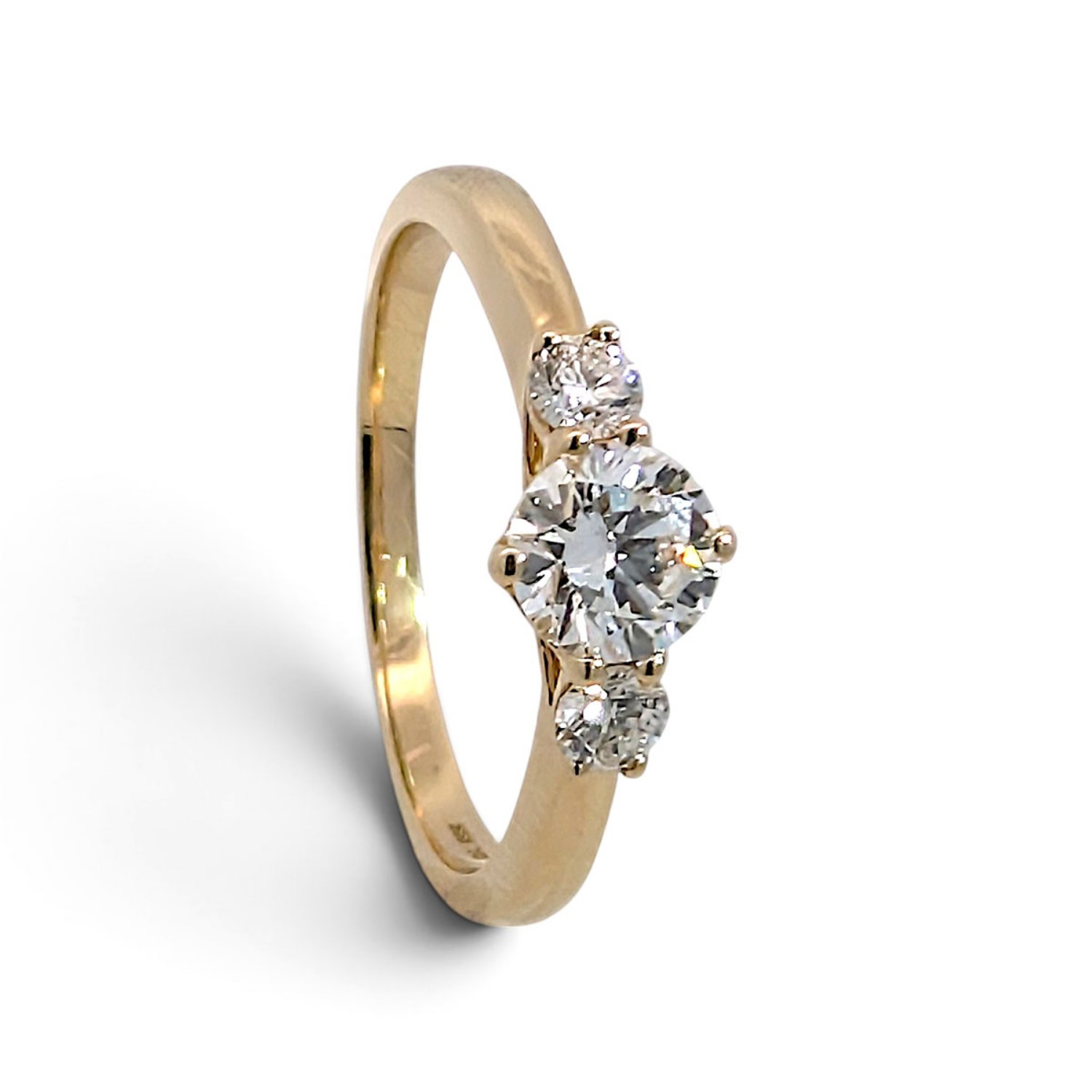 Diamant forlovelsesring i gult gull 0.50 ct - ABR01168g050