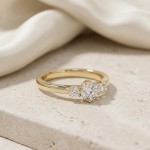 Diamant forlovelsesring i gult gull 0.40 ct - ABR01168g040