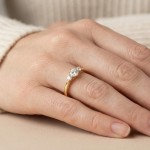 Diamant forlovelsesring i gult gull 0.40 ct - ABR01168g040