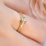 Forlovelsesring med Lab Grown diamant i 0.50 ct og River VS - LG0501801gg