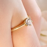 Forlovelsesring med Lab Grown diamant i 0.50 ct og River VS - LG0501801gg