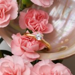 Forlovelsesring i gult gull med lab grown diamant 0,50 ct River (D) - VVS2. Alida - 18002050LGgg