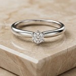Diamantring forlovelsesring  0,20 ct i 14kt gull. Violetta - 18003020