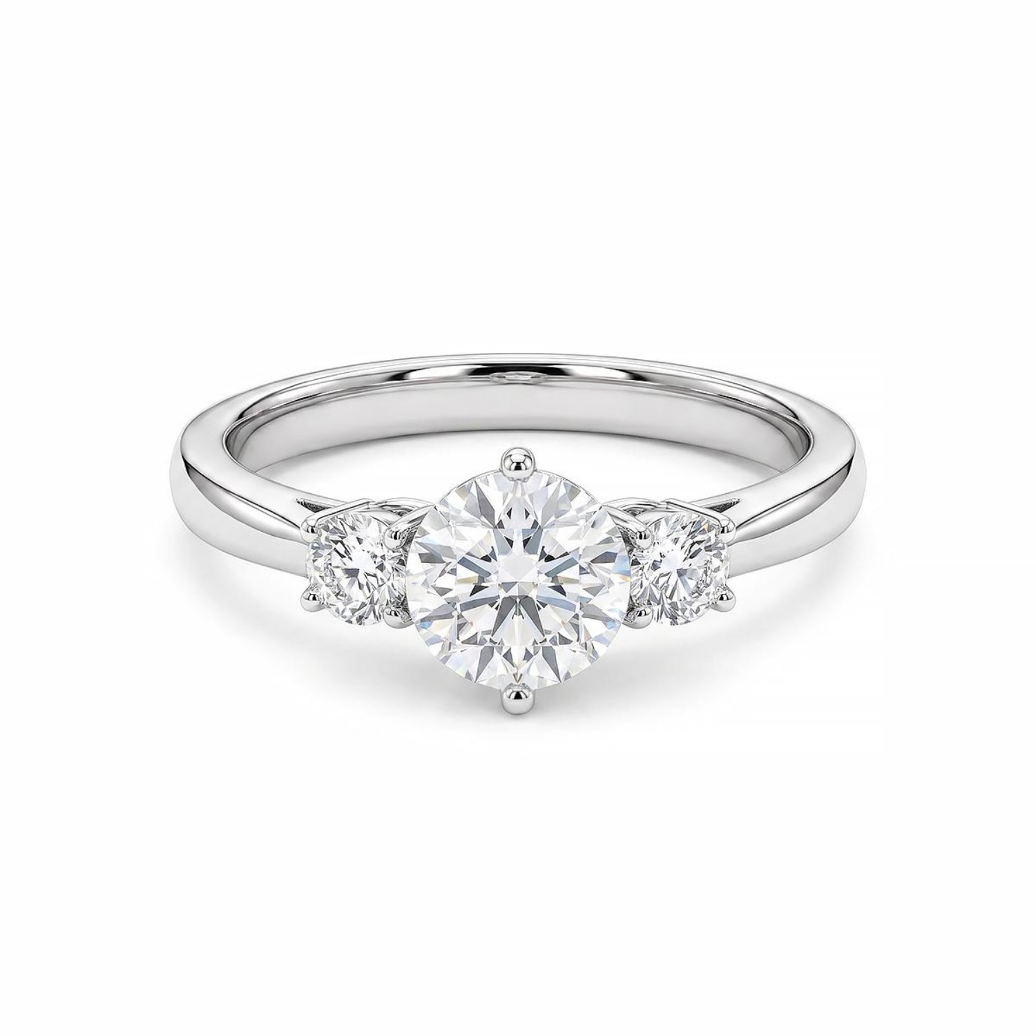 Diamant forlovelsesring i hvitt gull 0.50 ct - ABR01168hv050