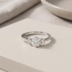 Diamant forlovelsesring i hvitt gull 0.50 ct - ABR01168hv050