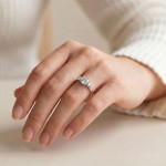 Diamant forlovelsesring i hvitt gull 0.40 ct - ABR01168hv040